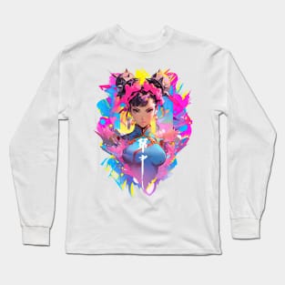 STREET FIGHTER - CHUN LI - EVENING AFTERGLOW | Gaming Anime Manga Gamer Culture | PROUD OTAKU Long Sleeve T-Shirt